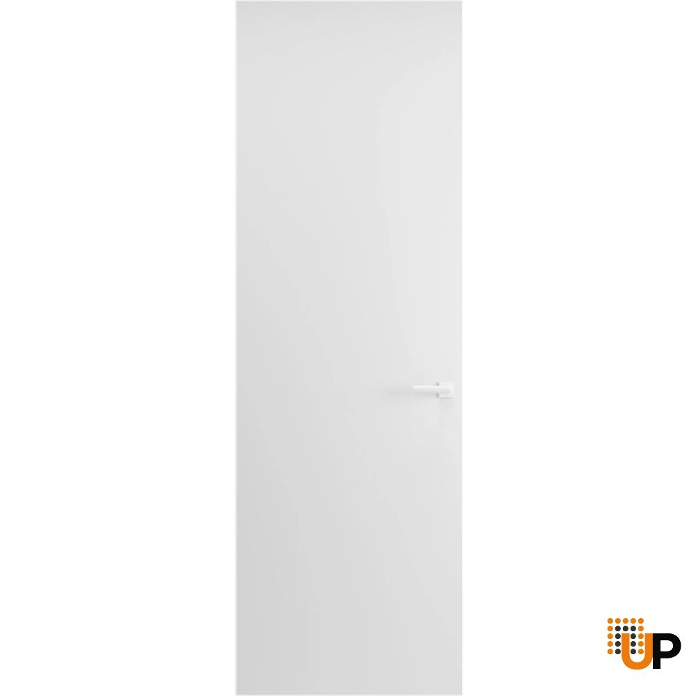 Flush wood with honeycomb interior hidden door | Planum 0010 White | 42 x 80 in. photo#1
