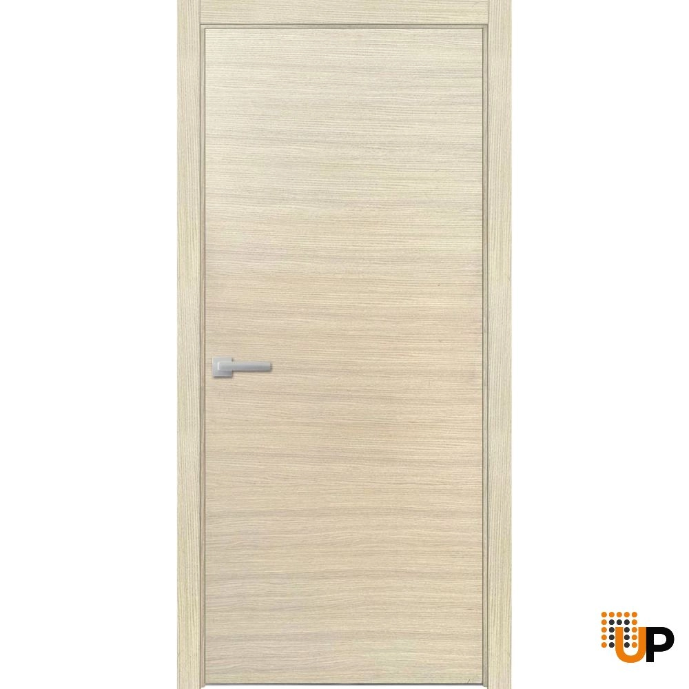 Single solid wood with honeycomb modern interior swing door | Planum 0010 Natural Veneer | 18 x 80 photo#1