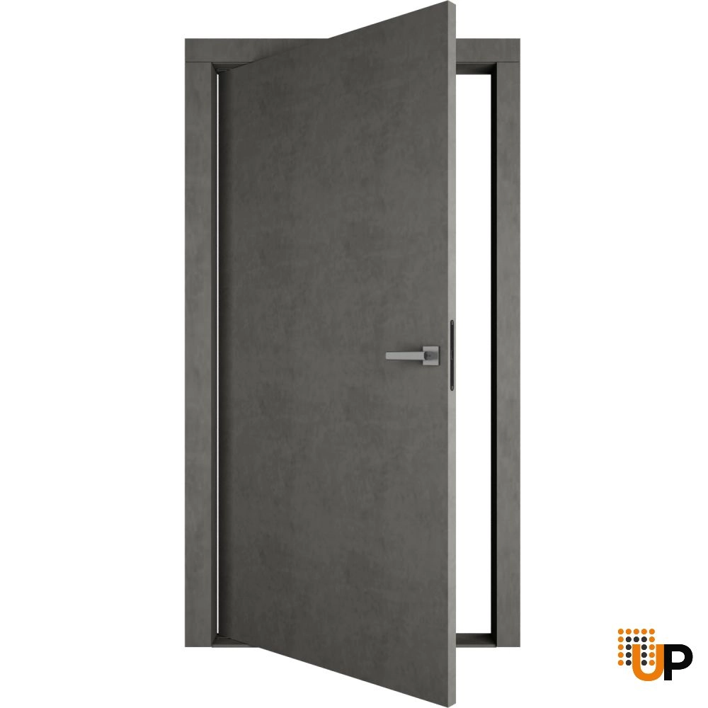 Single solid core pivot interior pivot doors | Planum 0010 Concrete | 30 x 80 photo#1