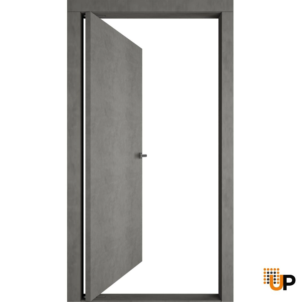 Single solid core pivot interior pivot doors | Planum 0010 Concrete | 30 x 80 photo#2