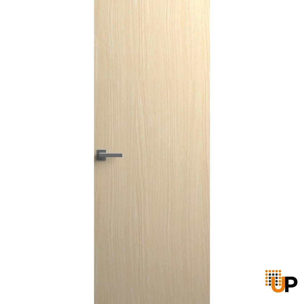 Single solid wood with honeycomb swing modern interior hidden door | Planum 0010 Light Oak | 18 x 80 photo#1