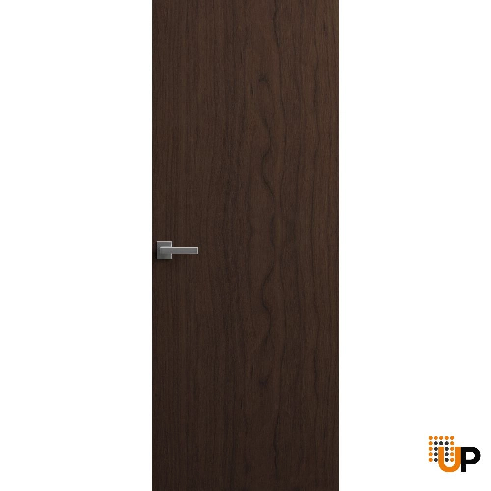 Single solid wood with honeycomb swing modern interior hidden door | Planum 0010 Noce | 24 x 80 photo#1