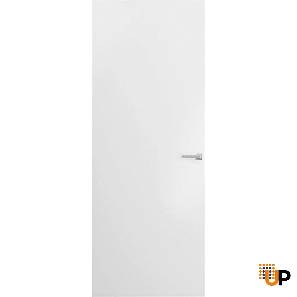 Single solid wood with honeycomb swing modern interior hidden door | Planum 0010 Primed | 24 x 108 photo#1