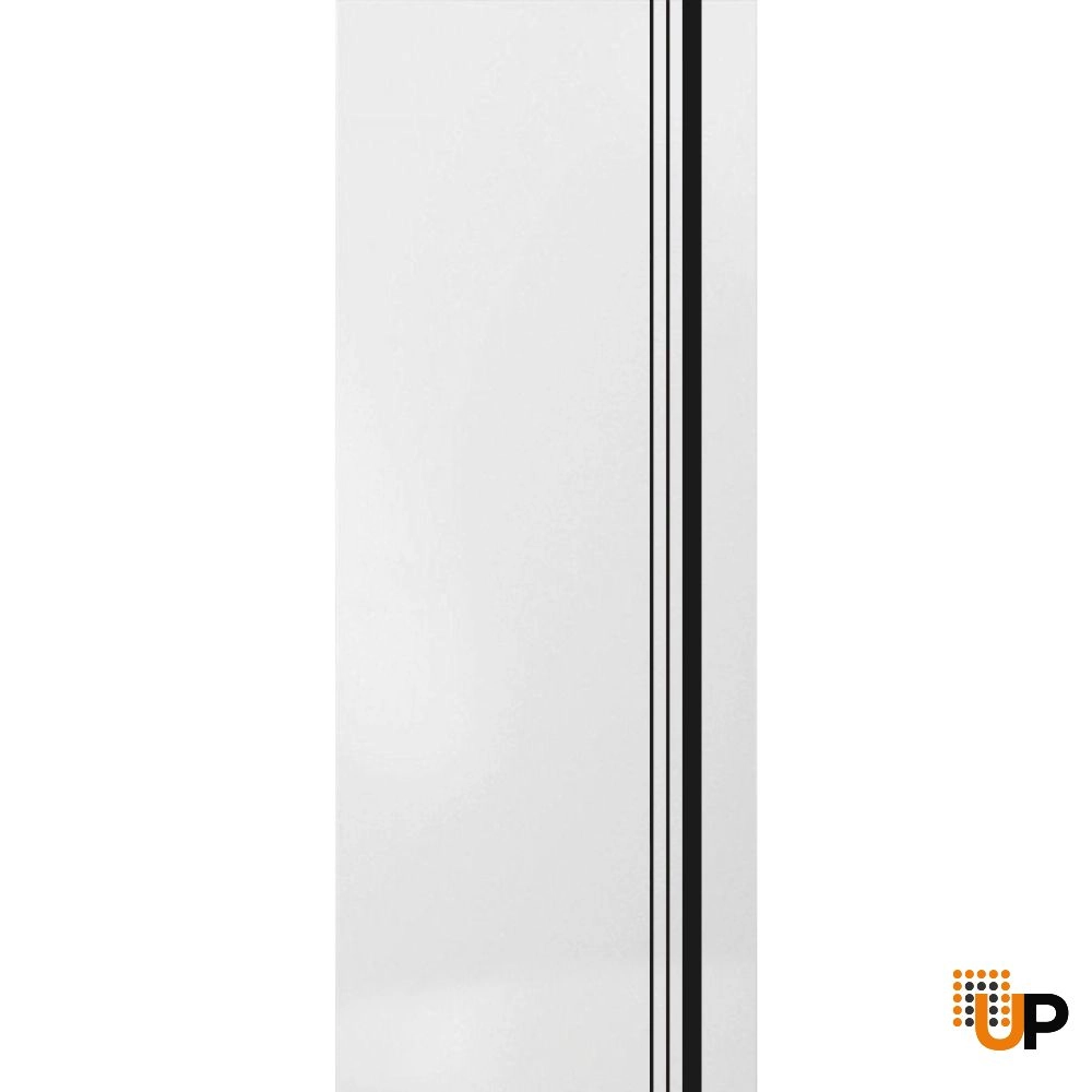 Single solid wood with honeycomb flush interior door slab | Planum 0011 White | 18 x 80 photo#1