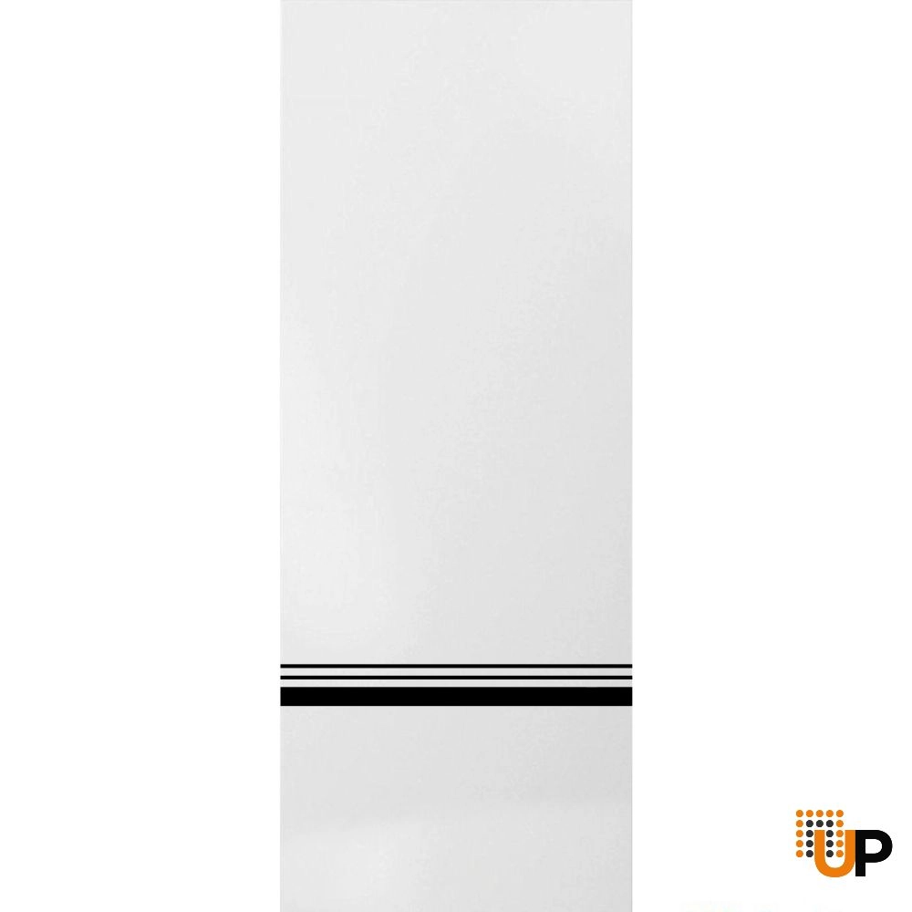 Single solid wood with honeycomb modern interior door slab | Planum 0012 White | 18 x 80 photo#1