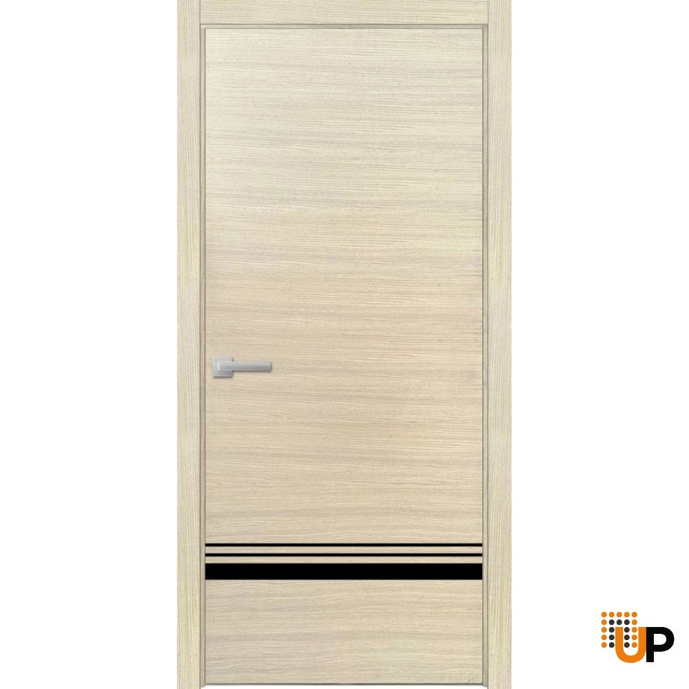 Single solid wood with honeycomb modern interior swing door | Planum 0012 Natural Veneer | 18 x 80 photo#1