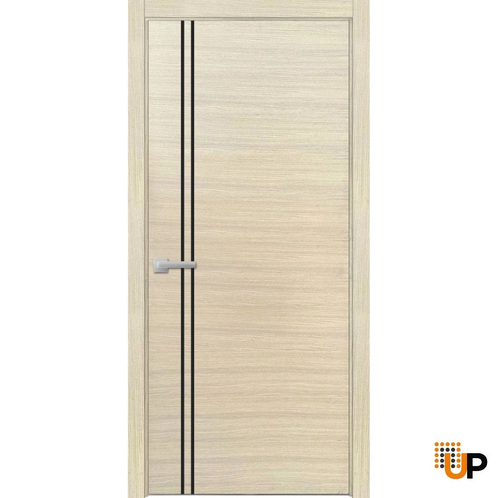 Single solid wood with honeycomb modern interior swing door | Planum 0016 Natural Veneer | 18 x 80 photo#1