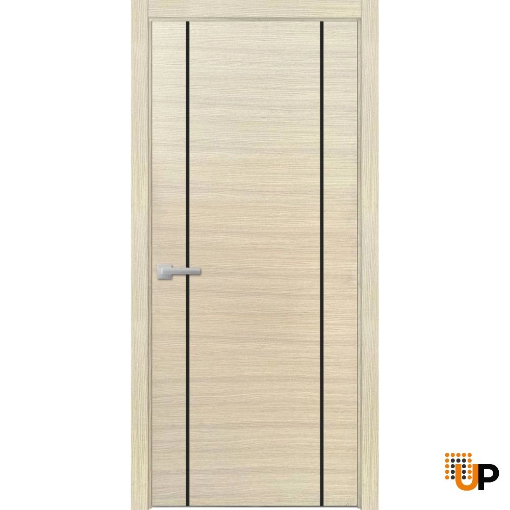 Single solid wood with honeycomb modern interior swing door | Planum 0017 Natural Veneer | 18 x 80 photo#1