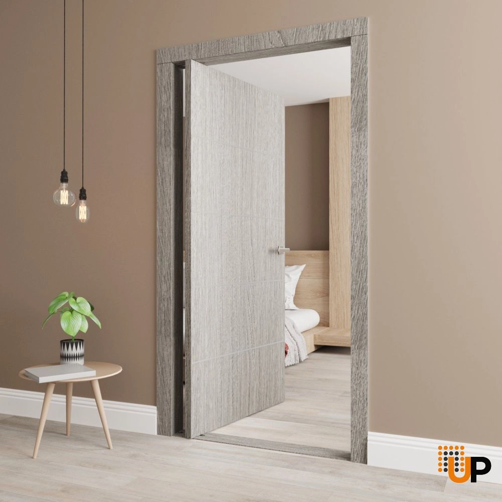 Single solid core pivot modern interior pivot doors | Planum 0020 Grey Oak | 30 x 80 photo#4