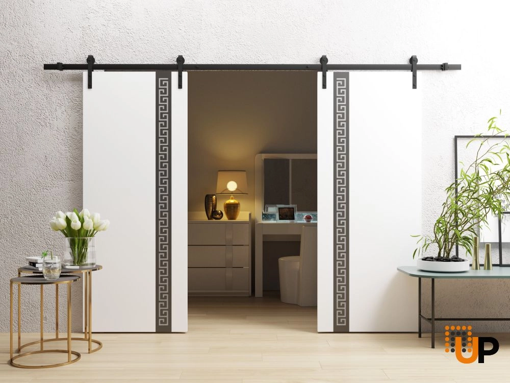 Single solid wood with honeycomb flush interior door slab | Planum 0333 White | 18 x 80 photo#2