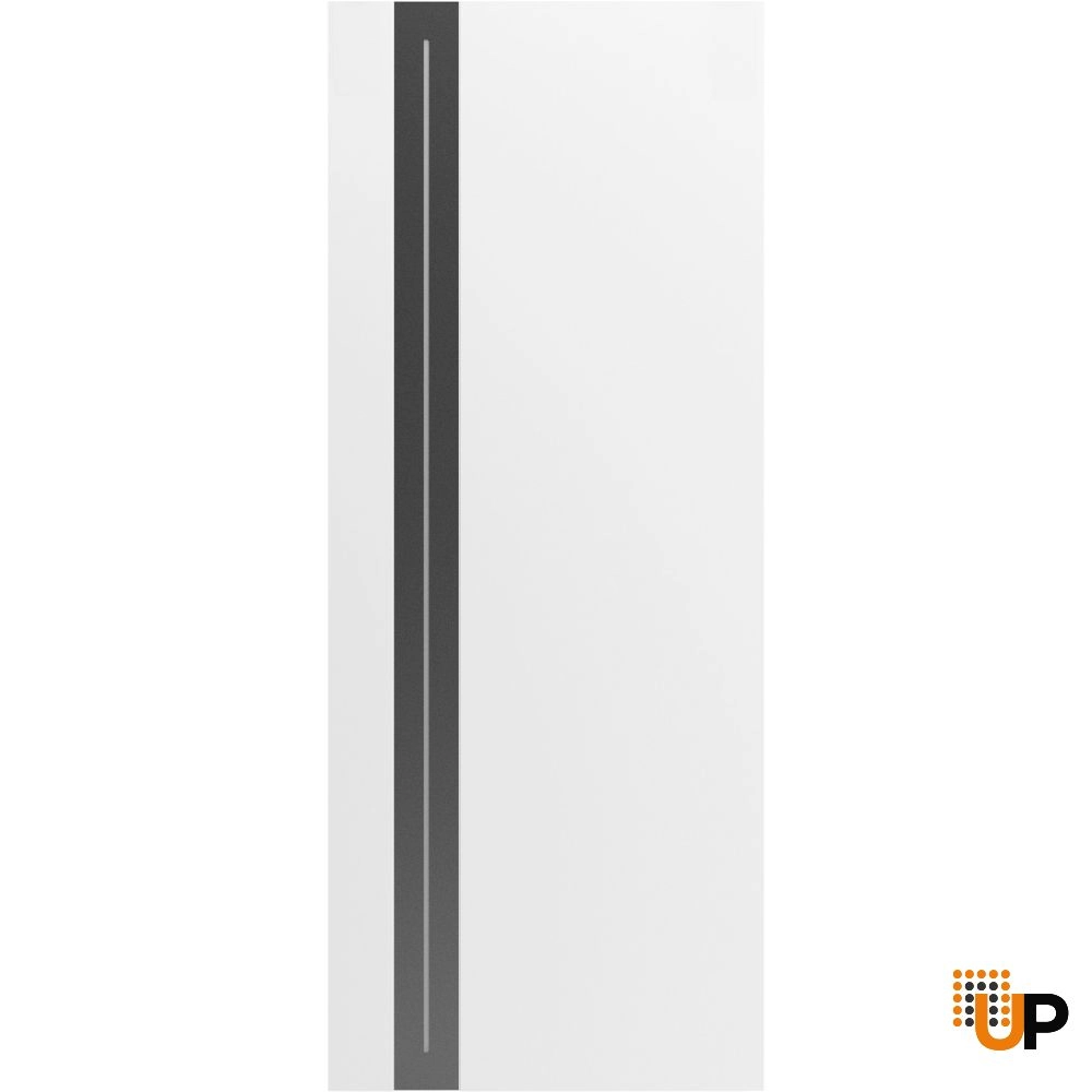 Single solid wood with honeycomb flush interior door slab | Planum 0444 White | 18 x 80 photo#1
