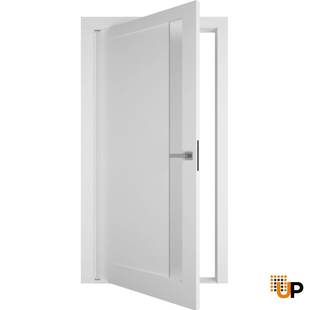 Single solid core pivot interior pivot doors | Planum 0660 Painted White | 30 x 80 photo#1