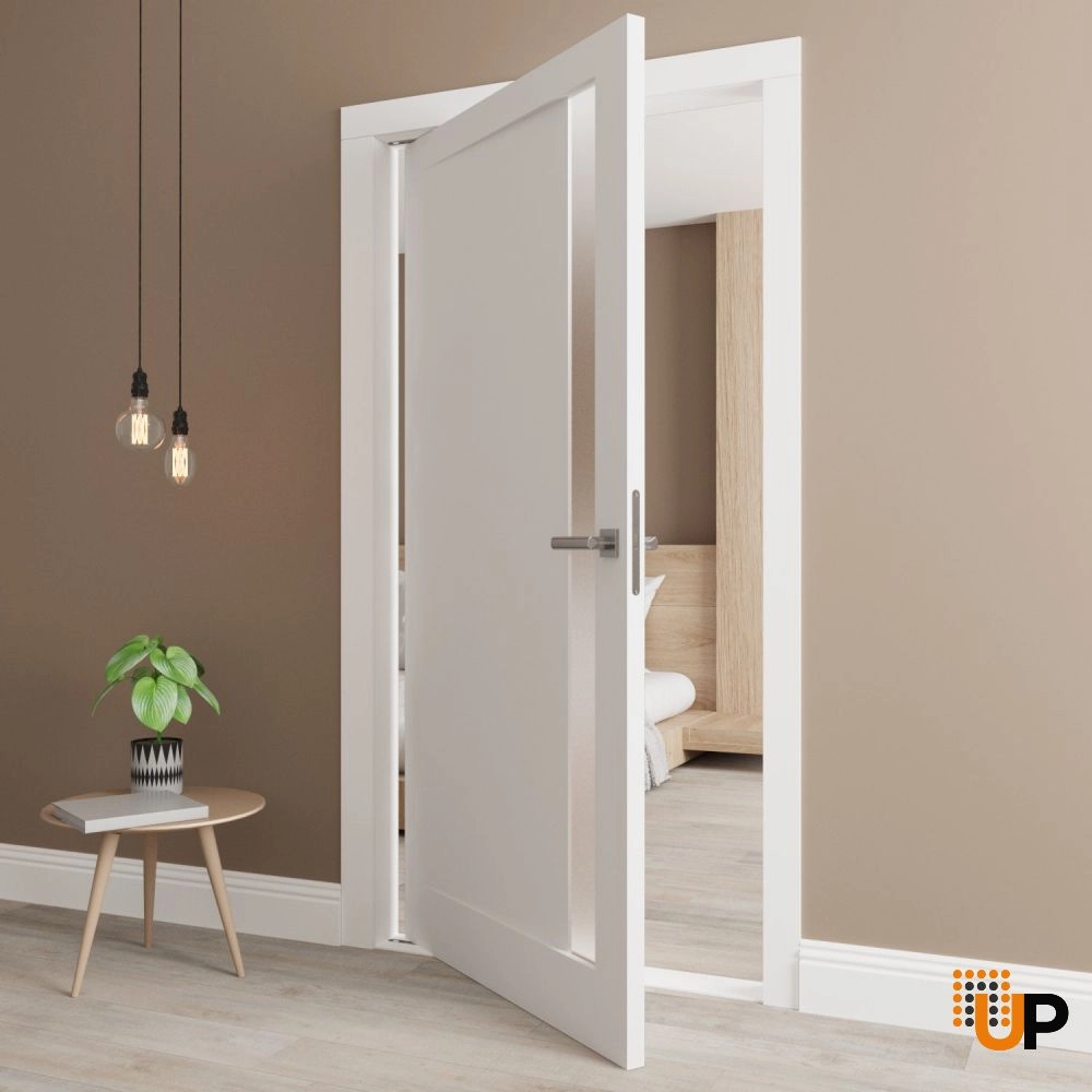 Single solid core pivot interior pivot doors | Planum 0660 Painted White | 30 x 80 photo#3