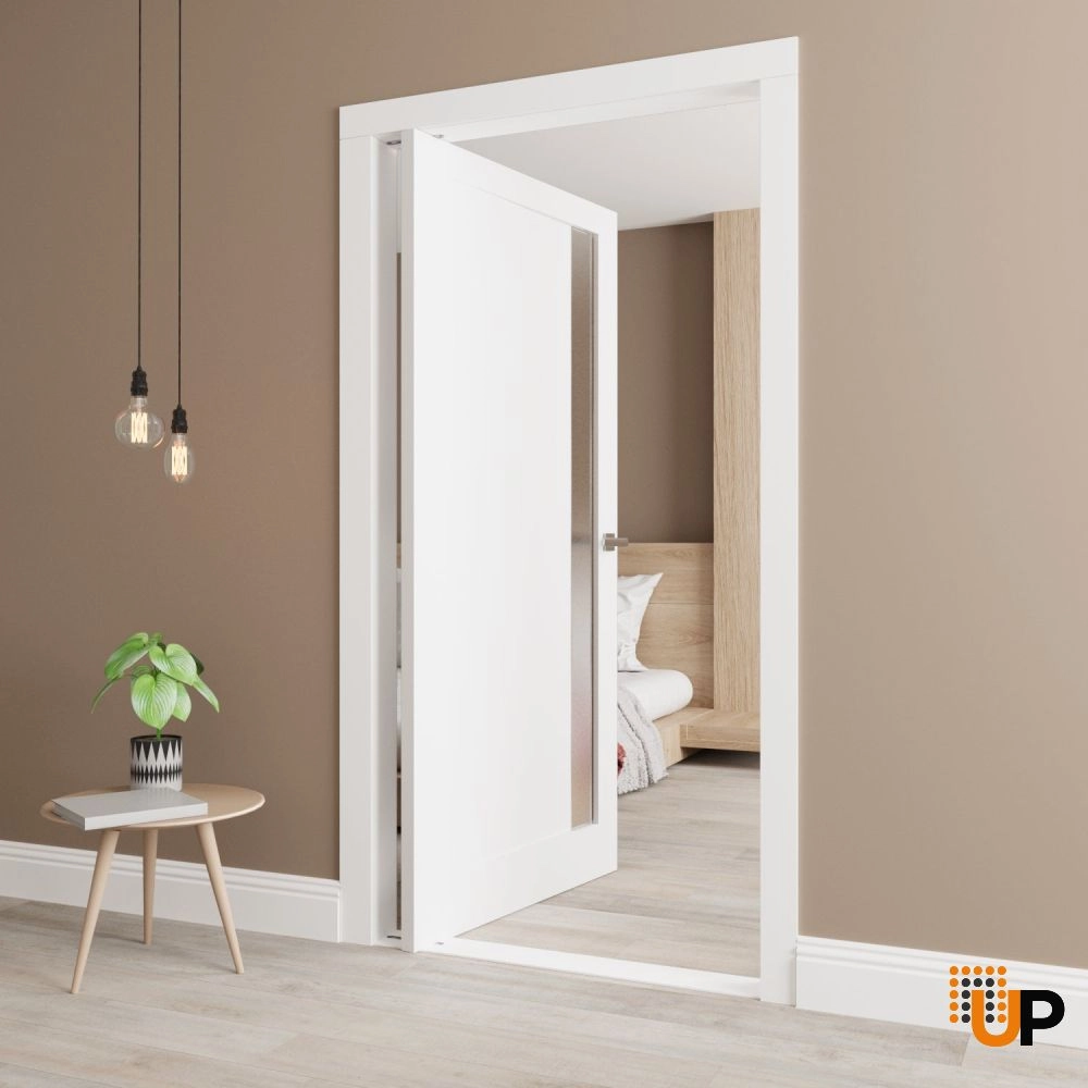 Single solid core pivot interior pivot doors | Planum 0660 Painted White | 30 x 80 photo#4