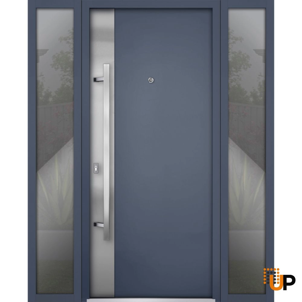 Single swing metal-aluminum modern exterior door | Deux 0729 Gray Graphite | 60 x 80 photo#1