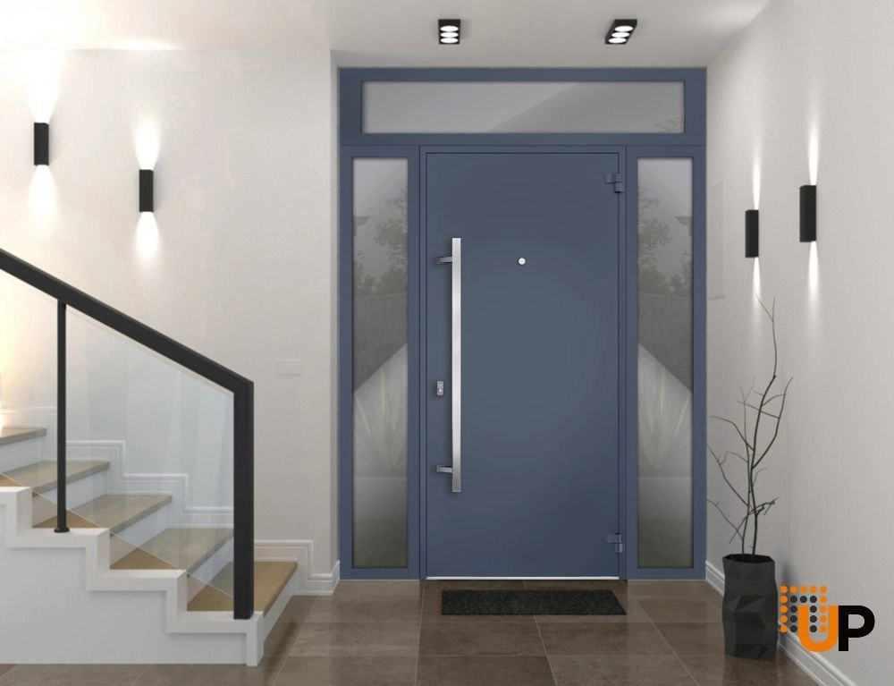 Single swing metal-aluminum modern exterior door | Deux 0729 Gray Graphite | 60 x 96 photo#2