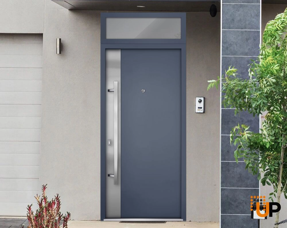 Single swing metal-aluminum modern exterior door | Deux 0729 Gray Graphite | 36 x 96 photo#3