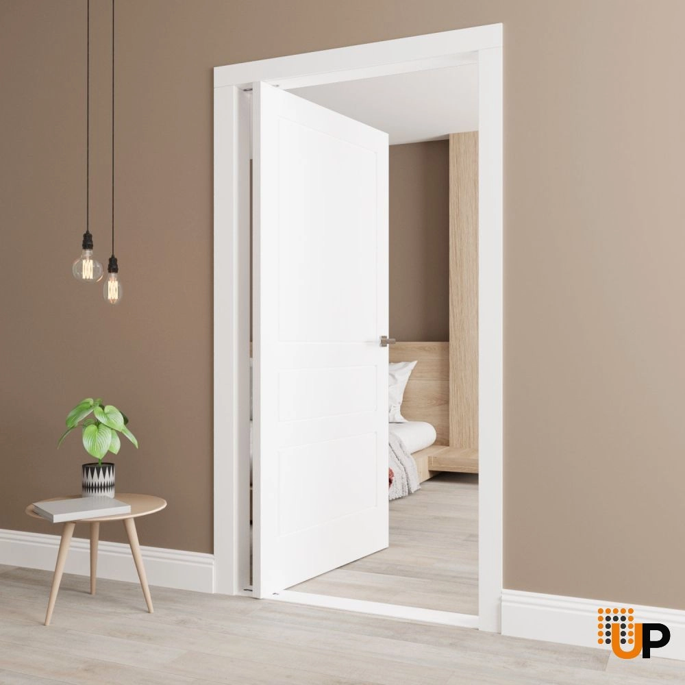 Single solid core pivot interior pivot doors | Mela 0733 Painted White | 30 x 80 photo#4