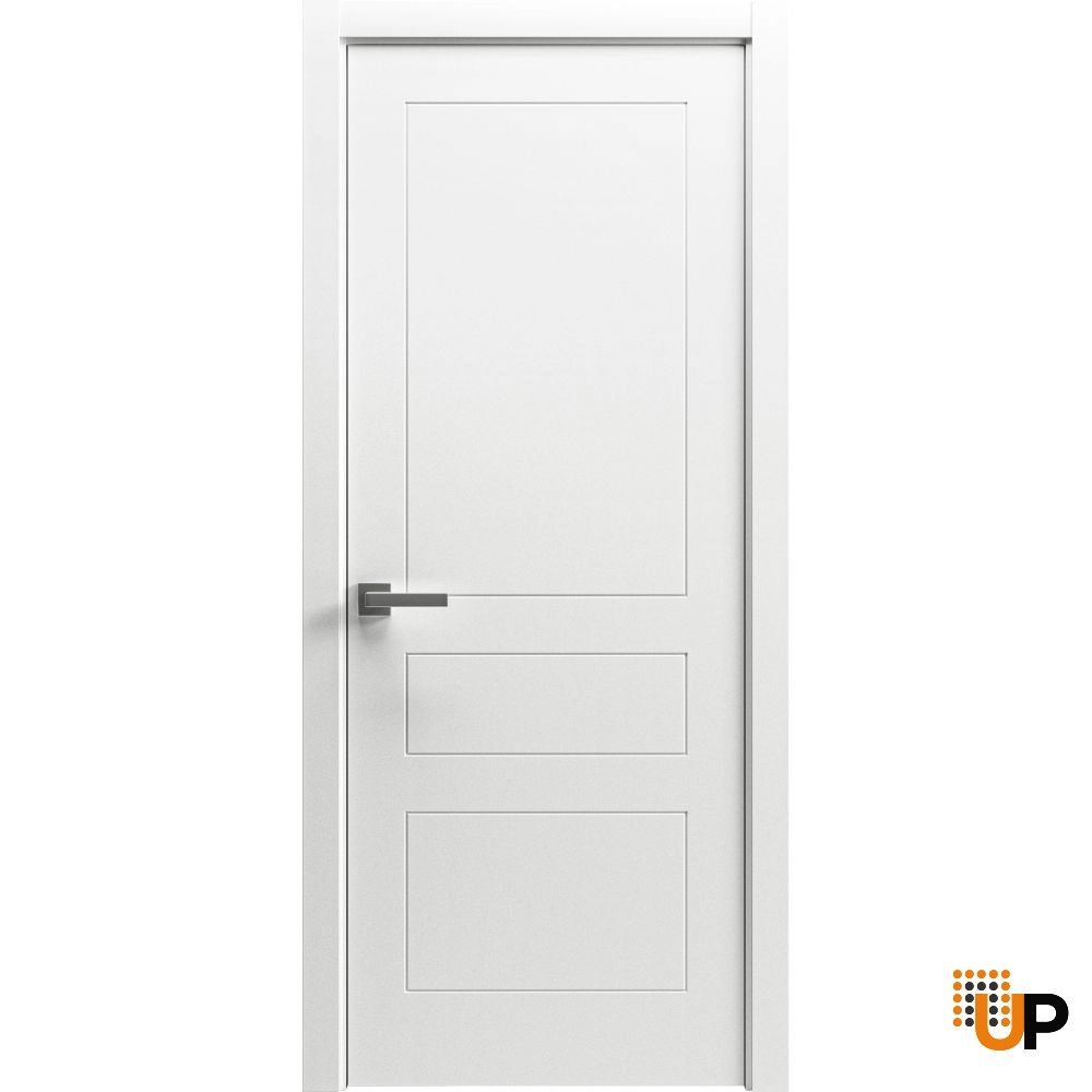 Single solid core interior swing door | Mela 0733 Painted White | 18 x 80 photo#1