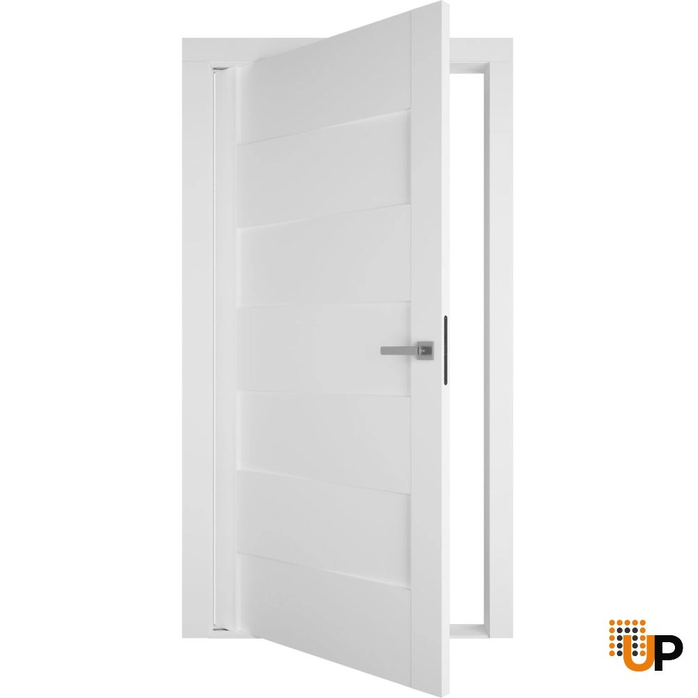 Single solid core pivot interior pivot doors | Mela 0755 Painted White | 30 x 80 photo#1