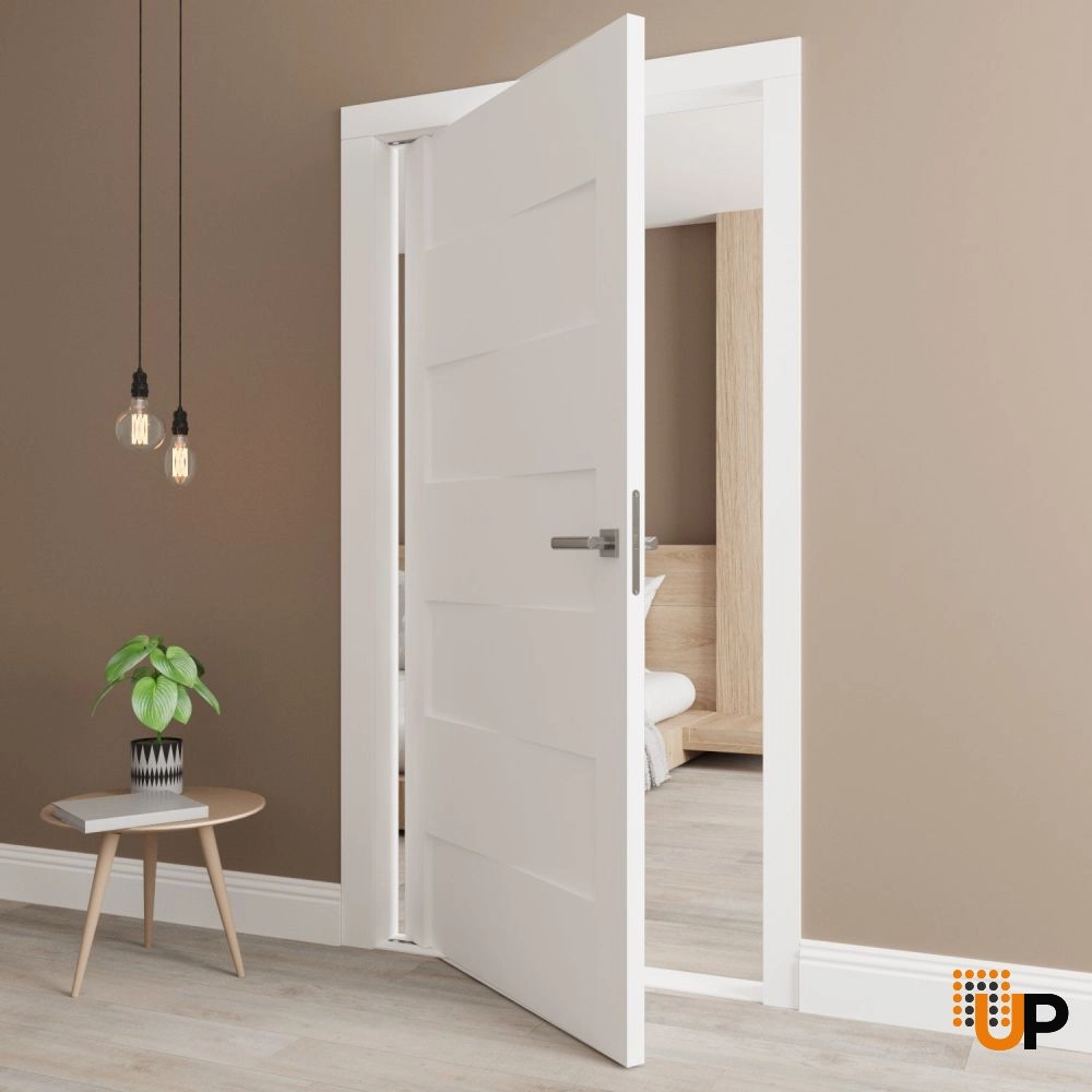Single solid core pivot interior pivot doors | Mela 0755 Painted White | 30 x 80 photo#3