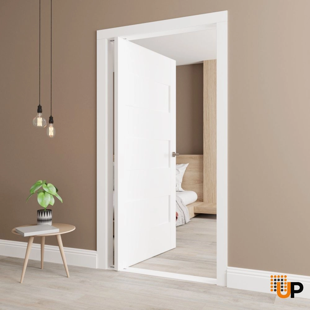 Single solid core pivot interior pivot doors | Mela 0755 Painted White | 30 x 80 photo#4