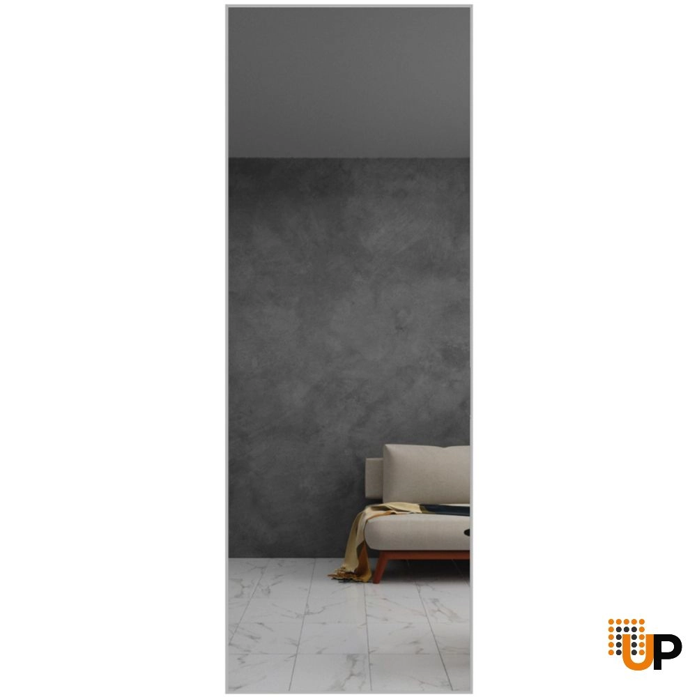 Single solid wood with honeycomb sliding modern interior hidden barn door with mirror glass | Termix 0808 White | 42 x 98 photo#1