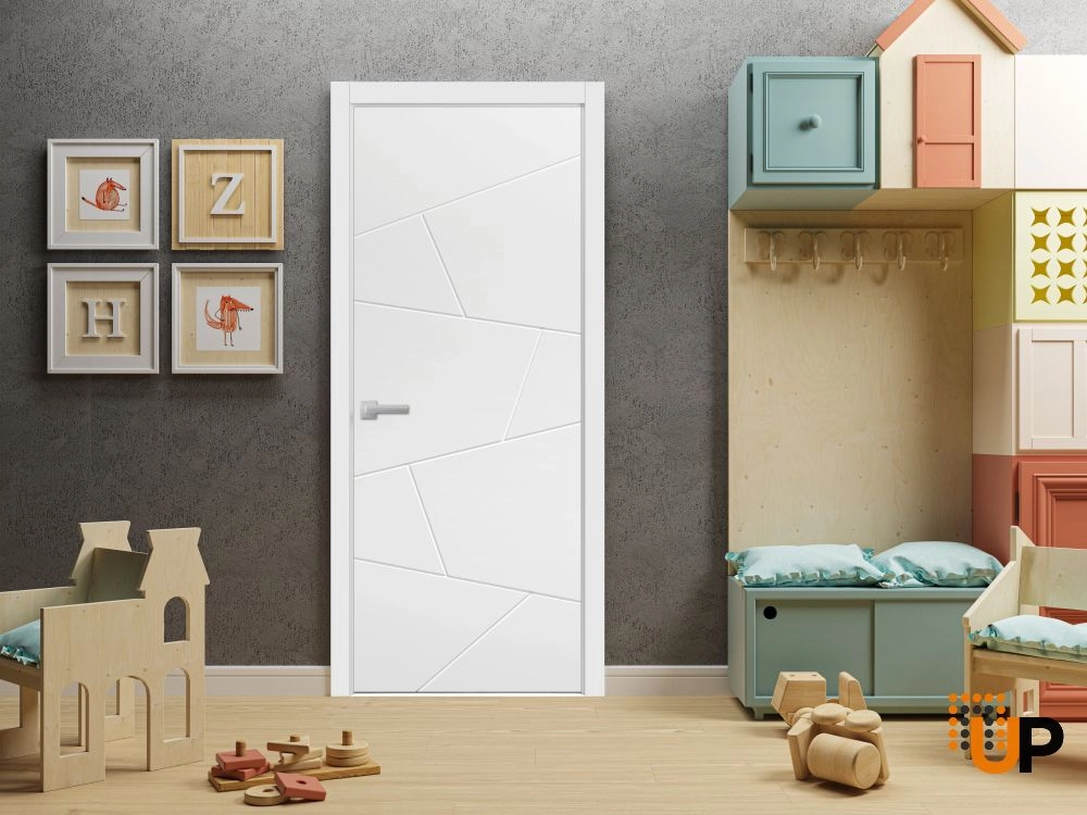 Single solid wood with honeycomb interior swing door | Planum 0990 Painted White | 18 x 80 photo#2