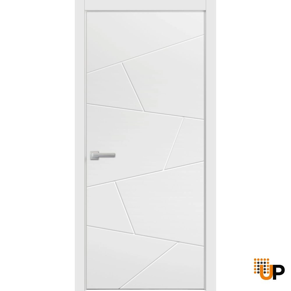 Single solid wood with honeycomb interior swing door | Planum 0990 Painted White | 18 x 80 photo#1