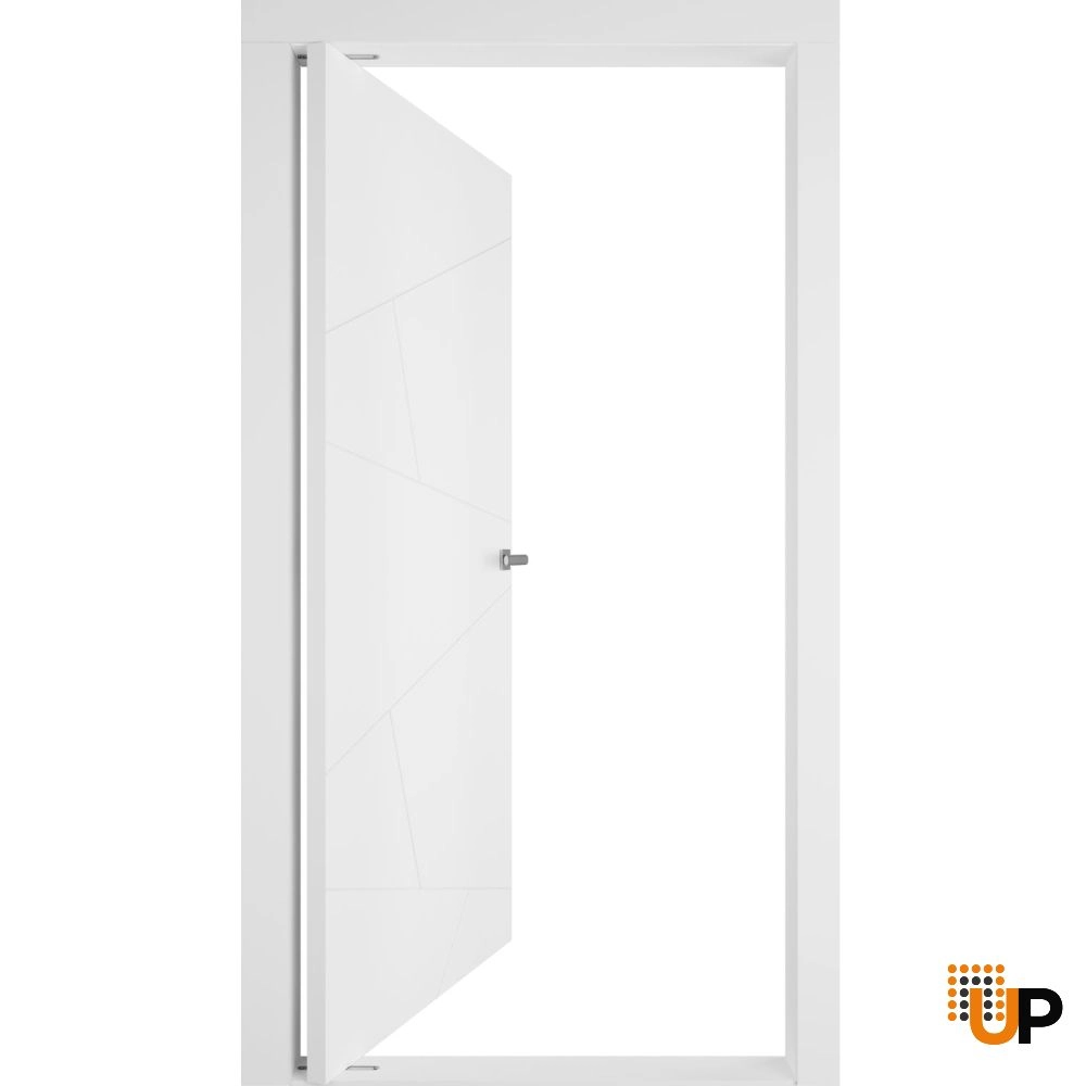 Single solid core pivot flush interior pivot doors | Planum 0990 Painted White | 30 x 80 photo#2