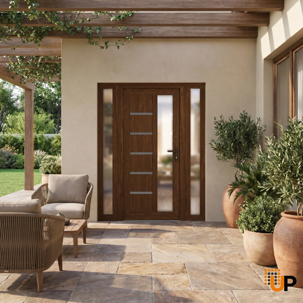 Manux 8088 vinyl (upvc) door 60x80 (12+36+12x80) brown upvc Photo #3