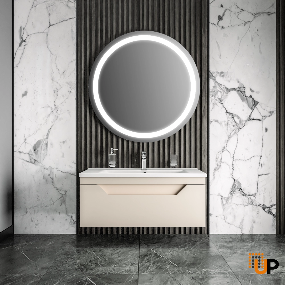 Modern Wall-Mount Bathroom Vanity with Washbasin | Troy Mocha  Collection | Non-Toxic Fire-Resistant MDF-40" photo#2