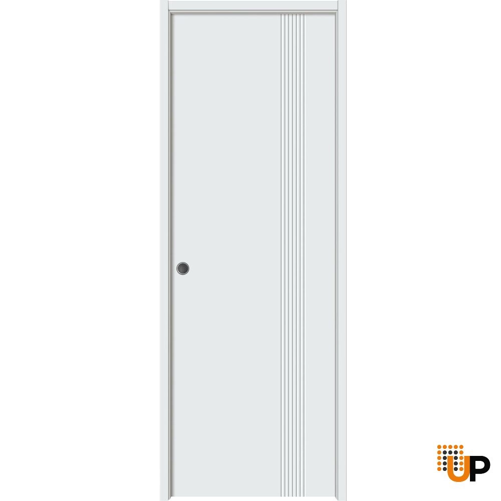 Single solid wood with honeycomb sliding interior pocket door | Basic 0111 White | 42 x 80 photo#1