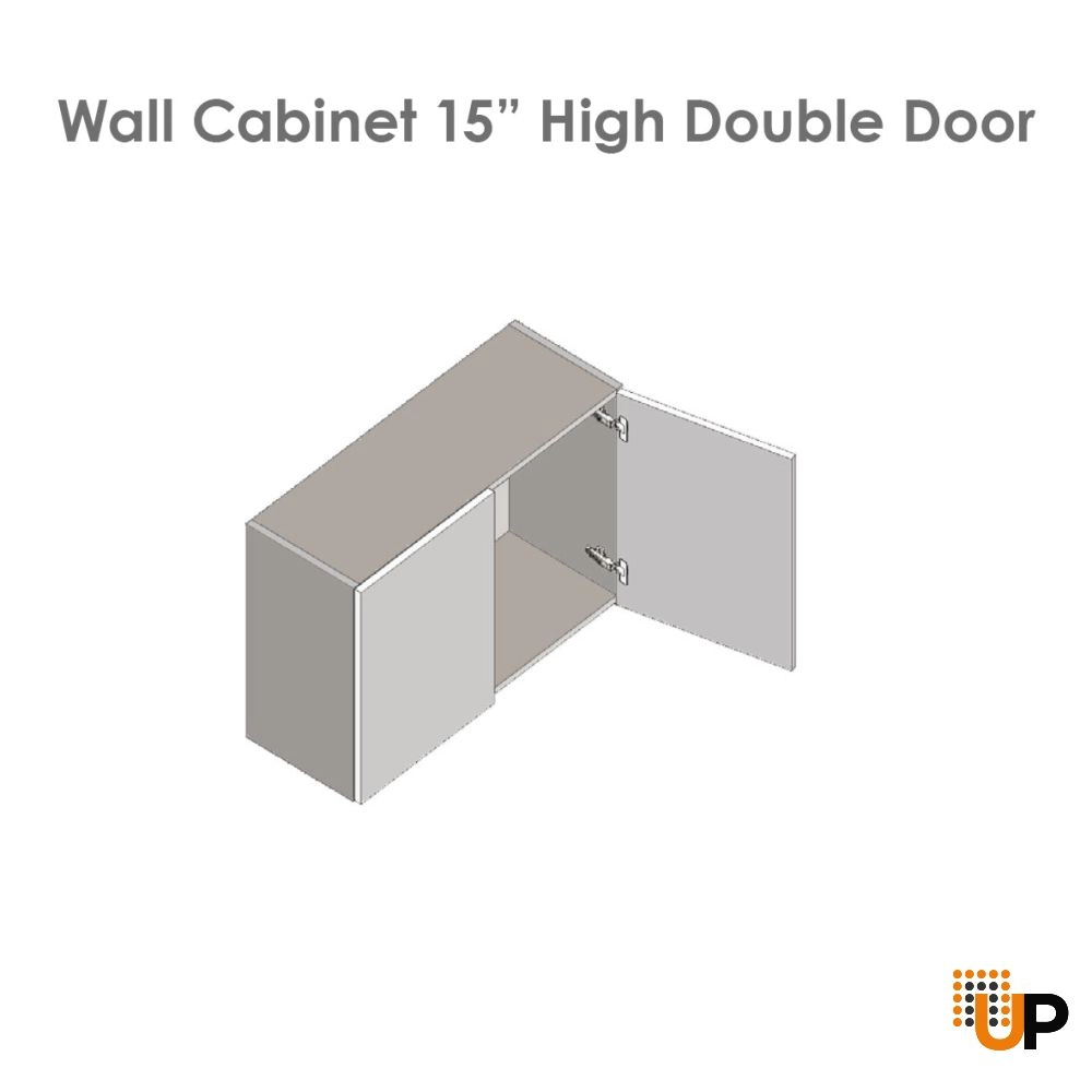 24" x 15" Wall Cabinet-Double Door-Grey photo#3