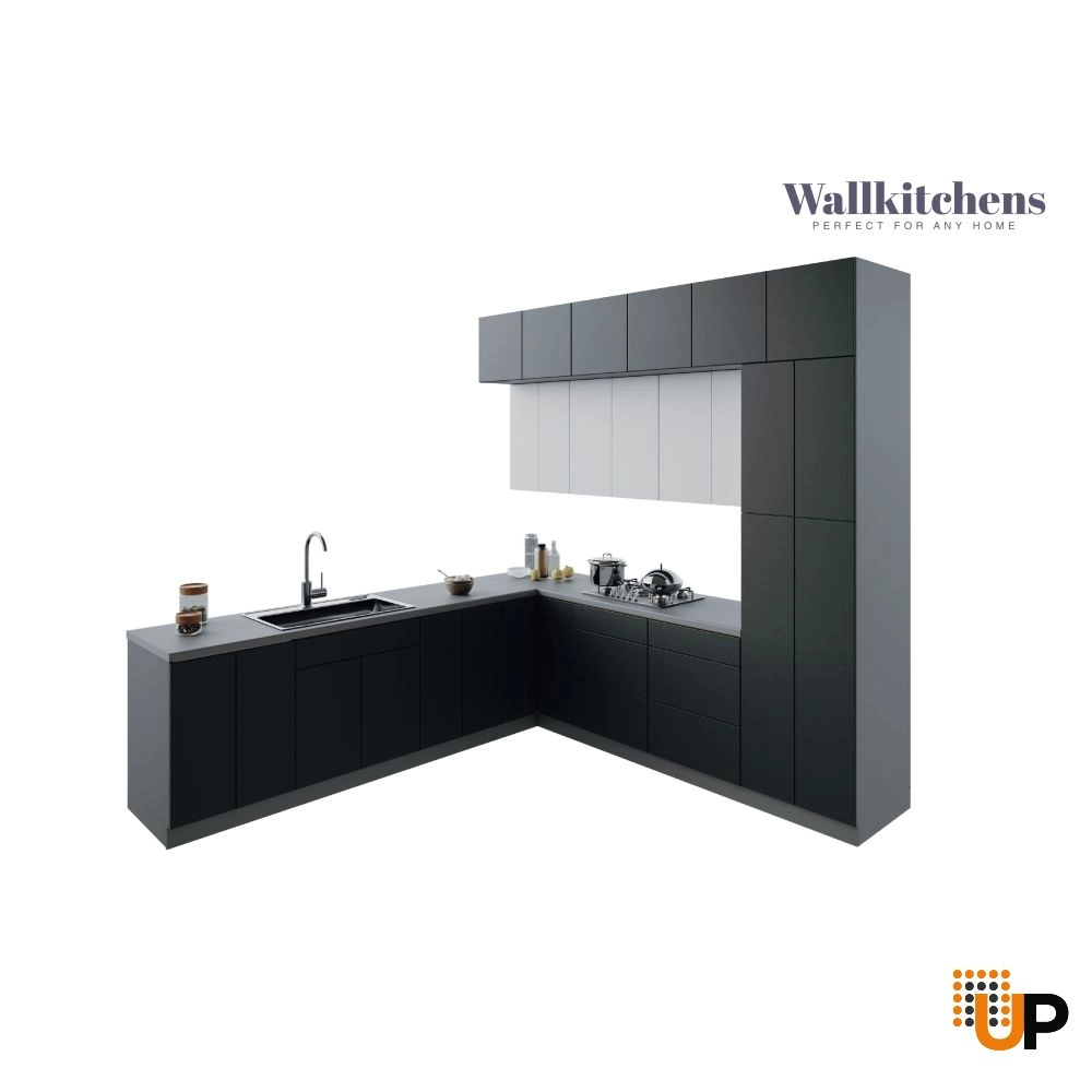 Kitchen Culinary Haven Collection Black & White Gloss Color Base Size 9Ft Wide photo#1