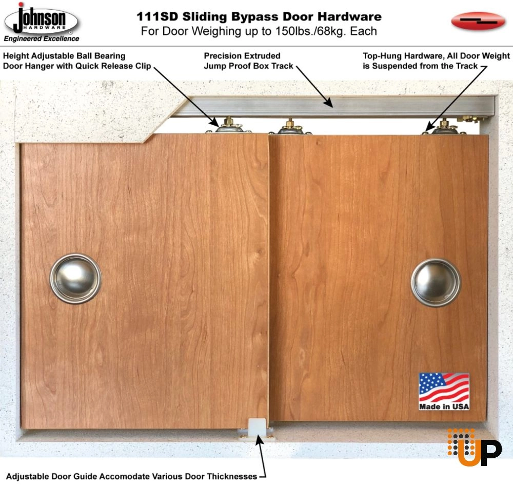 Double solid wood with honeycomb sliding modern interior closet bypass door | Planum 0016 Oak | 36 x 80 (2* 18x80) photo#3
