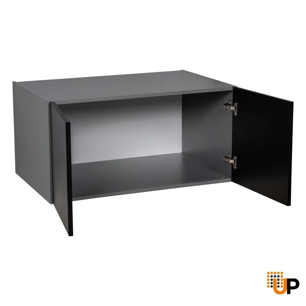 30" x 15" Wall Cabinet-Double Door-with Black Matte door photo#2