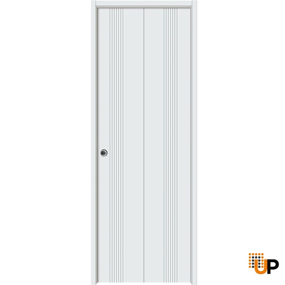 2 folding panels solid wood with honeycomb sliding interior bi-fold door | Basic 0111 White | 36 x 80 (2* 18x80) photo#1