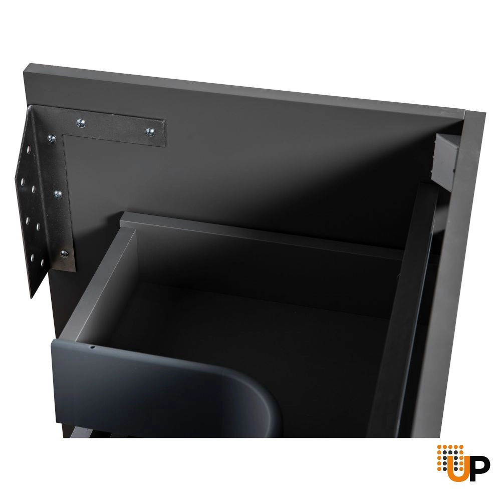 Modern Wall-Mounted Bathroom Vanity with Washbasin | Niagara Gray Matte Collection | Non-Toxic Fire-Resistant MDF-40" photo#6