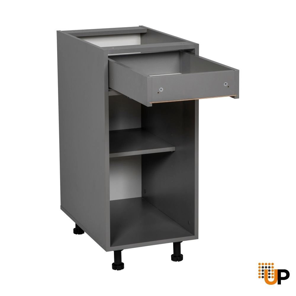 12" Base Cabinet Single Door Single Drawer Grey photo#2