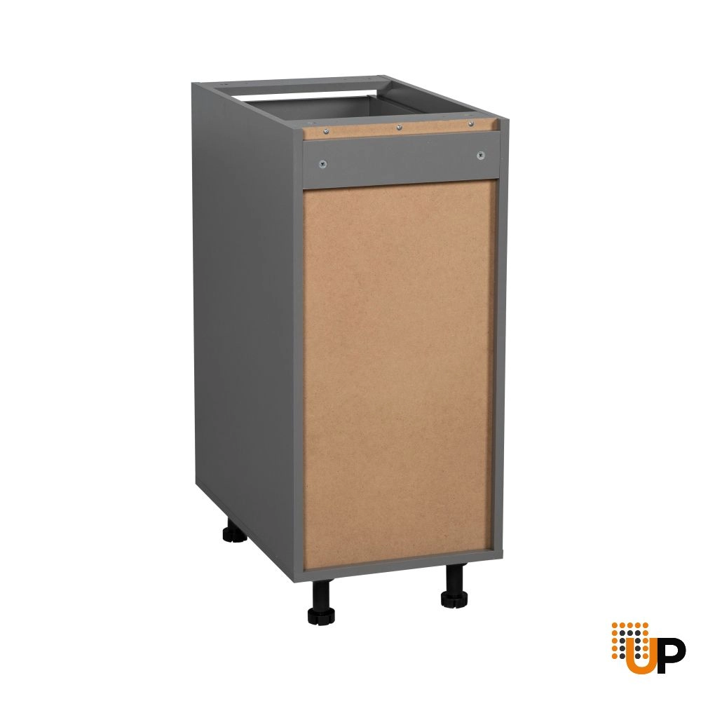 12" Base Cabinet Single Door Single Drawer Grey photo#3
