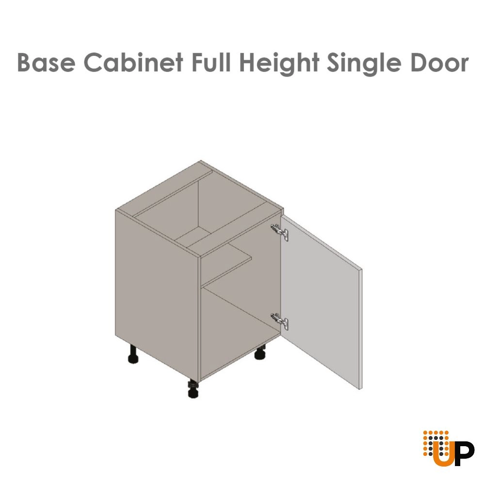 24" Base Cabinet High Single Door with Grey Gloss door photo#3