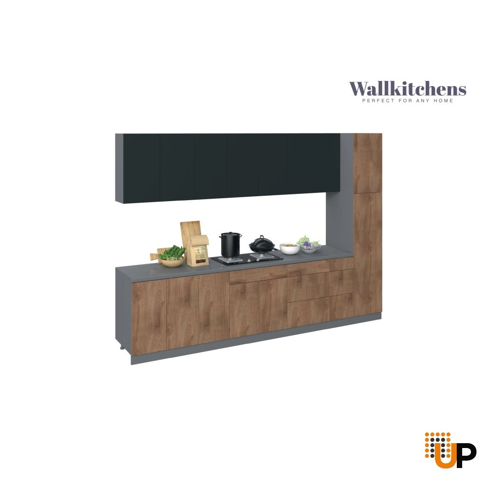 Kitchen Metropolitan Collection Natural Teak & Black Color Base Size 11Ft Wide photo#1