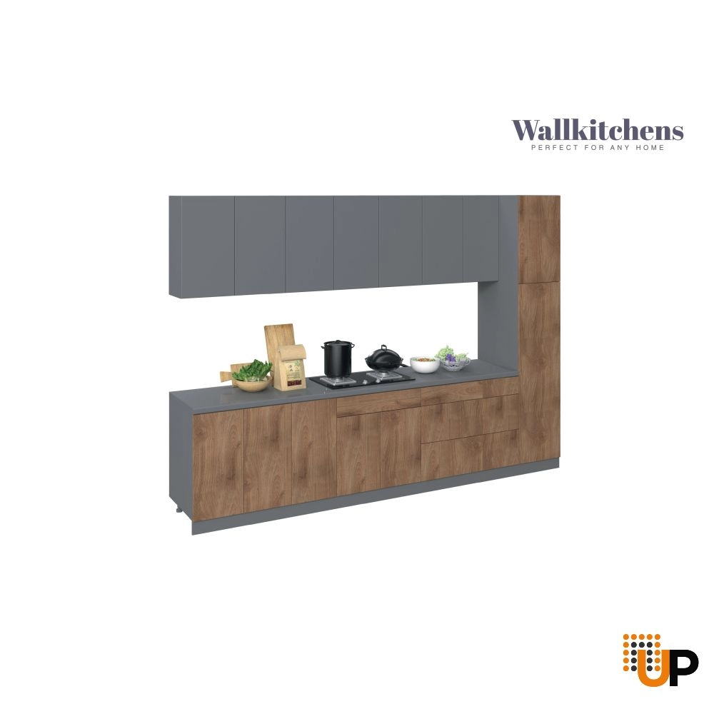 Kitchen Metropolitan Collection Natural Teak & Gray Color Base Size 11Ft Wide photo#1