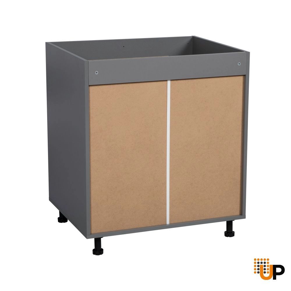 30" Sink Base Cabinets-High Double Door-with Natural Teak door photo#3