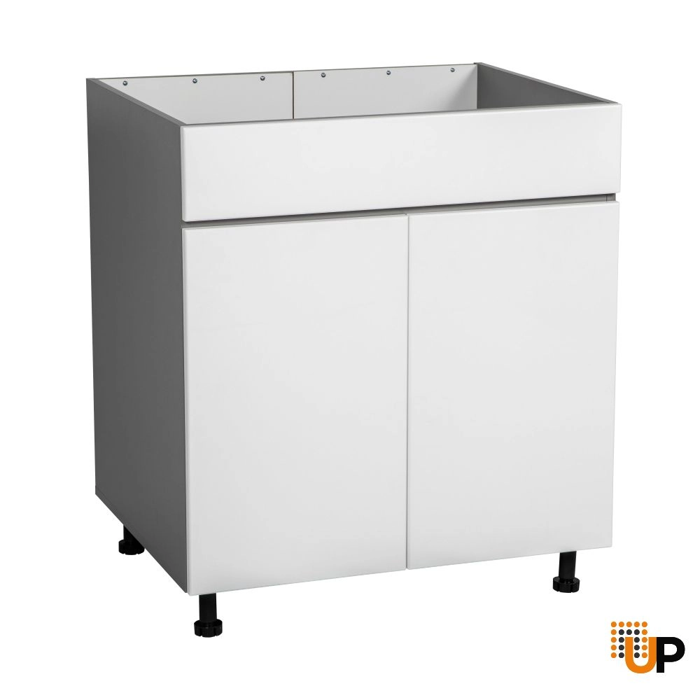 27" Sink Base Cabinets-High Double Door-with White Gloss door photo#1