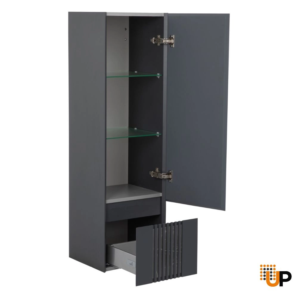 Side Vanity Cabinet MANHATTAN Collection Black Color 14" photo#2