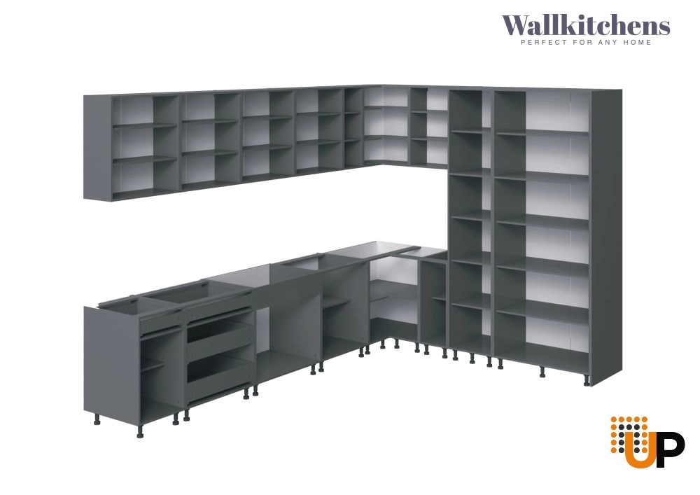 Kitchen Timeless Collection Gray & White Gloss Color Base Size 12Ft Wide photo#2