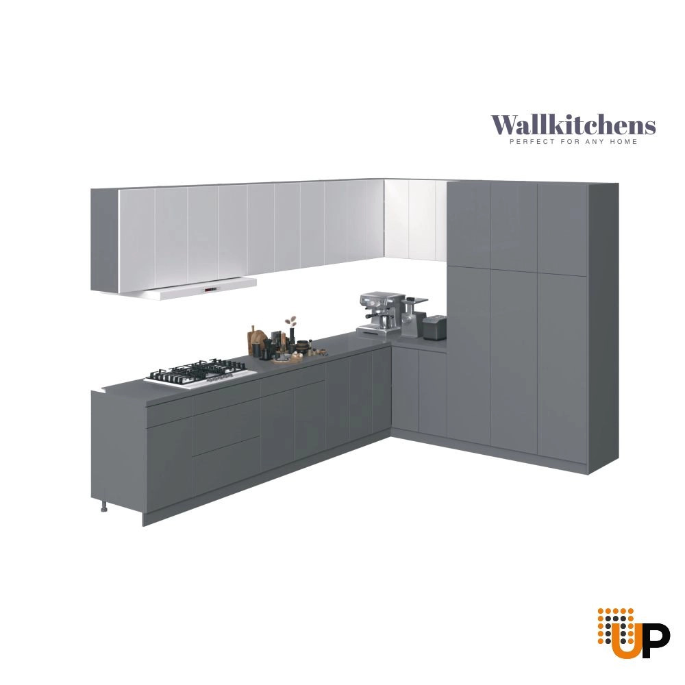 Kitchen Timeless Collection Gray & White Gloss Color Base Size 12Ft Wide photo#1