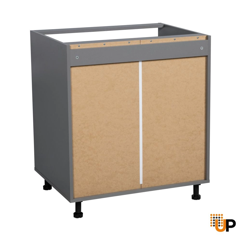 24" Base Cabinet-Double Door-Two Drawer-with White Gloss door photo#3